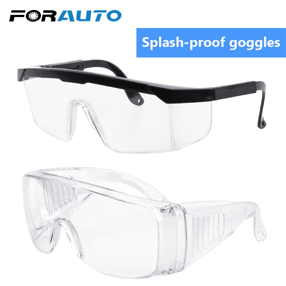 Forauto Veiligheidsbril Oogbescherming Anti-Fog Lab Bril Clear Lens Anti-Niezen Vloeibare Anti-Druppels Winddicht opvouwbare