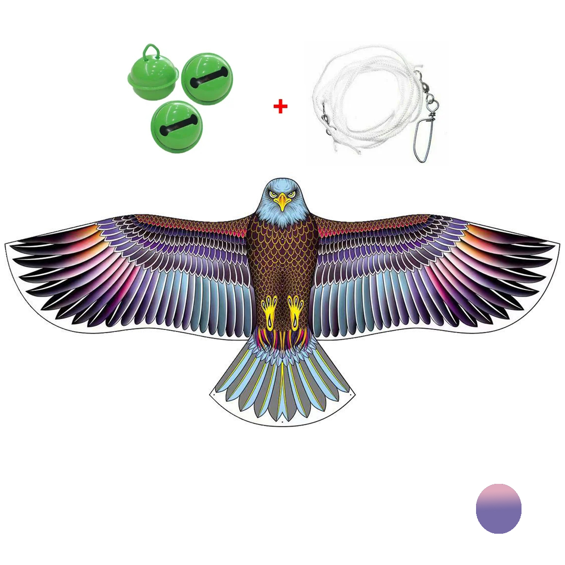 Anti pájaro volando halcón cometa repelente de aves gran águila cometas espantapájaros señuelo para granja jardín repelente de plagas de aves: plum