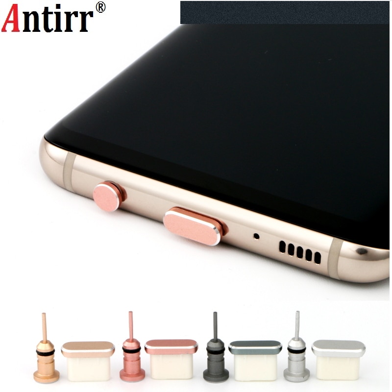 Type-C Phone Charging Port 3.5mm Earphone Jack Sim Card Type C Anti Dust Plug For Samsung S9 S8 A5 A7 Huawei P9 P10