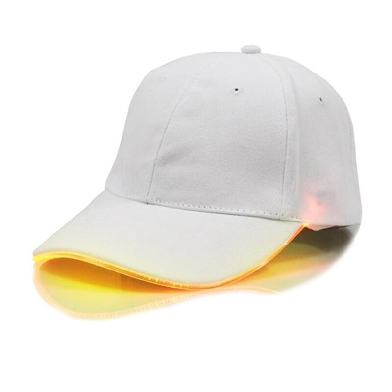 Gorra de béisbol LED para correr, gorra ligera de algodón con visera, ropa para deportes al aire libre con Cierre trasero ajustable