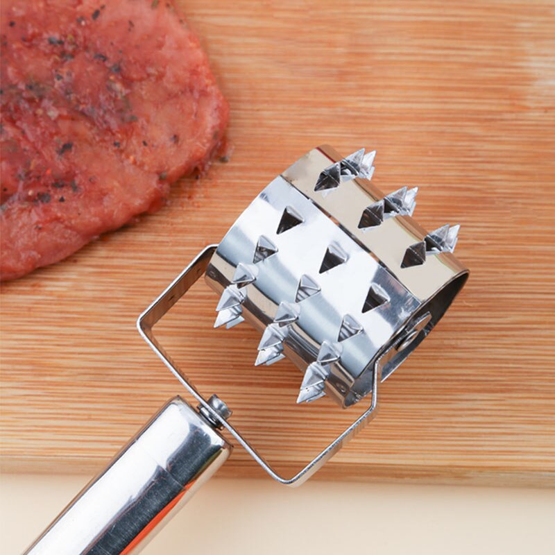 Huishoudelijke Steak Tenderizer Keuken Rundvlees Rvs Rolling Wiel Gereedschap Grenen Biefstuk Vlees Naald Bakken Accessoires Tool