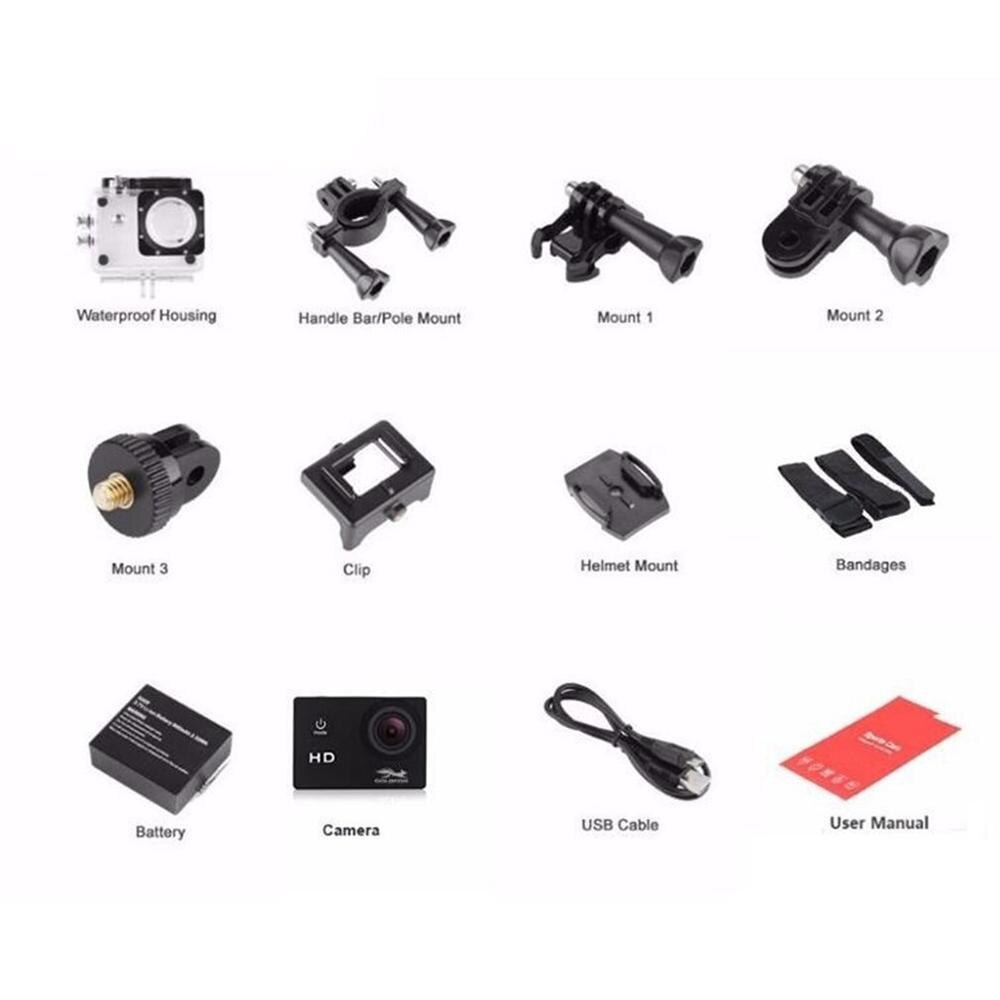 SJ6000 HD Sport Waterproof 1080p DVR Dash Cam 30FPS 2.0&quot;LCD Diving 30M Waterproof sport DV