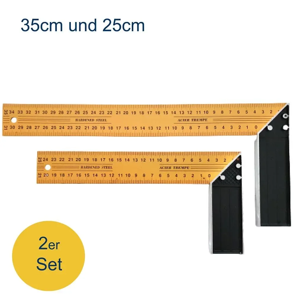 Regla de ángulo cuadrado en L, regla de 90 grados de acero de 250/350mm para carpintería, carpintería, artesanía de cuero, herramientas manuales de medición: Naranja