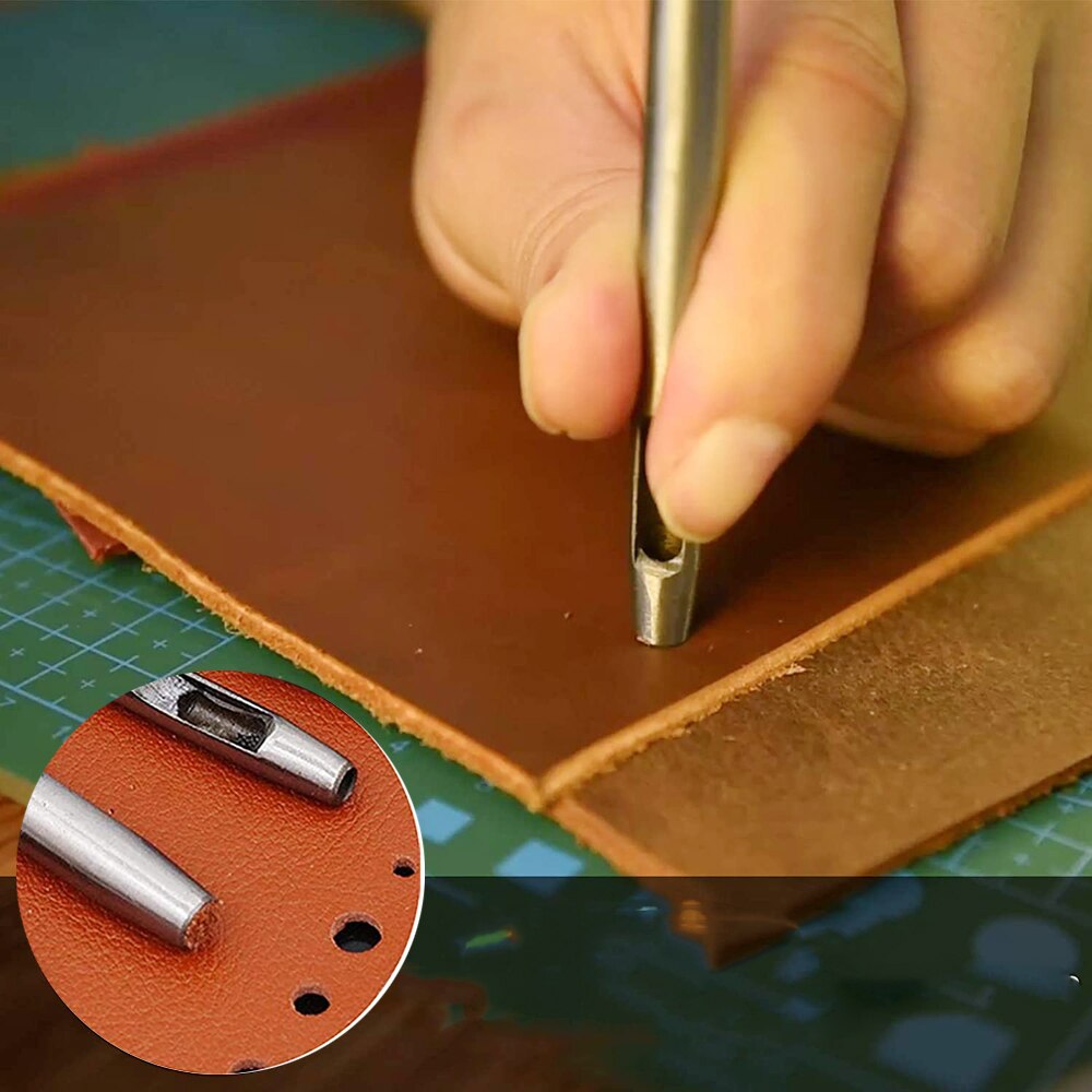 26Pcs Leer Naaien Reparatie Kit &amp; Naaien Priem &amp; Gewaxt Draad &amp; Leer Naald &amp; Rotary Cutter Voor Stof naaien Stiksels Craft