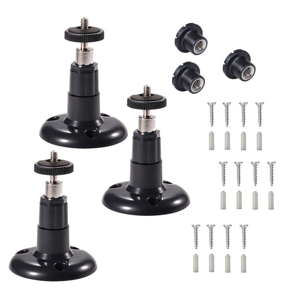 2 Packs Mount Bracket for Blink XT Camera Security Camera System Weatherproof 360 Degree Protective Adjustable Mount: 3 Pack Black