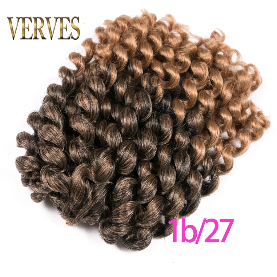Torção encaracolado preto crochê tranças de cabelo 75 g/pacote 8 polegada 20 fios/pçs sintético ombre trança extensão do cabelo torção: T1/27