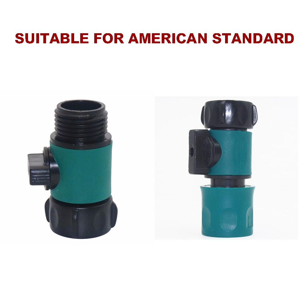 Tuin Quick Adapter Connector Kraan Connector met Water Afsluiter: American Standard
