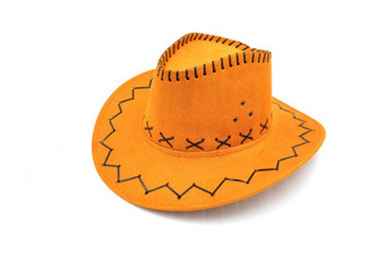 Cowboy hat male women's general hat cowboy hat Suede Look Wild West Fancy Dress Mens Ladies Cowgirl Unisex Hats: Gold