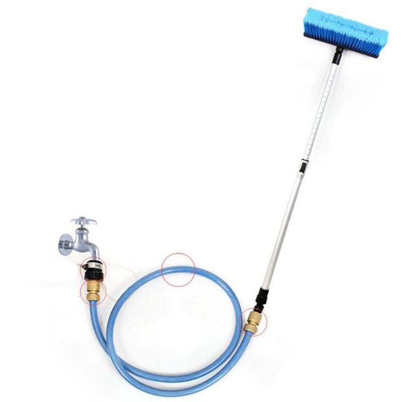 Car Flow-through Wash Brush Telescoping Handle Soft Cleaning Head RV Truck Wash Trailer