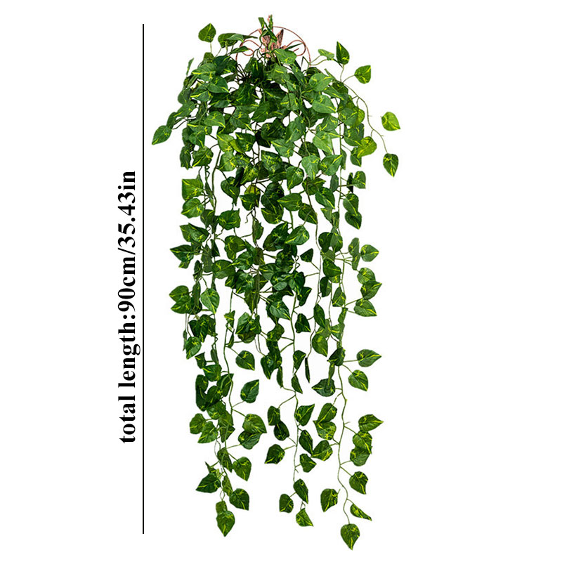 Plantas Artificiales de Pared Colgantes para Viñas, Simulación de Colgar, Hojas de Ratán, Ramas, Hoja Verde de Hiedra Decoración para Boda, para Casa, Otoño
