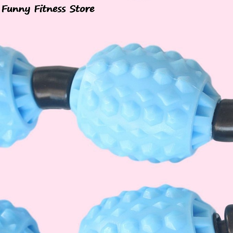Ben massage rulle fitness motionscenter pilates sport yoga blok relaxer massage stick udstyr hjemme indendørs voksen 4 hjul foam roller