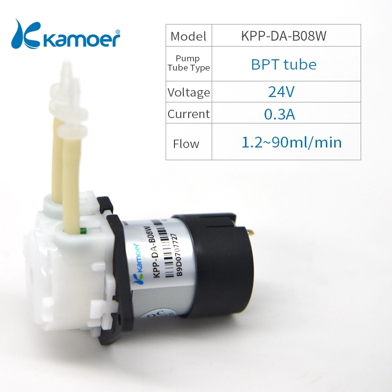 Kamoer KPP 3V/6V/12V/24V Small Peristaltic Pump with DC Motor and BPT tube)