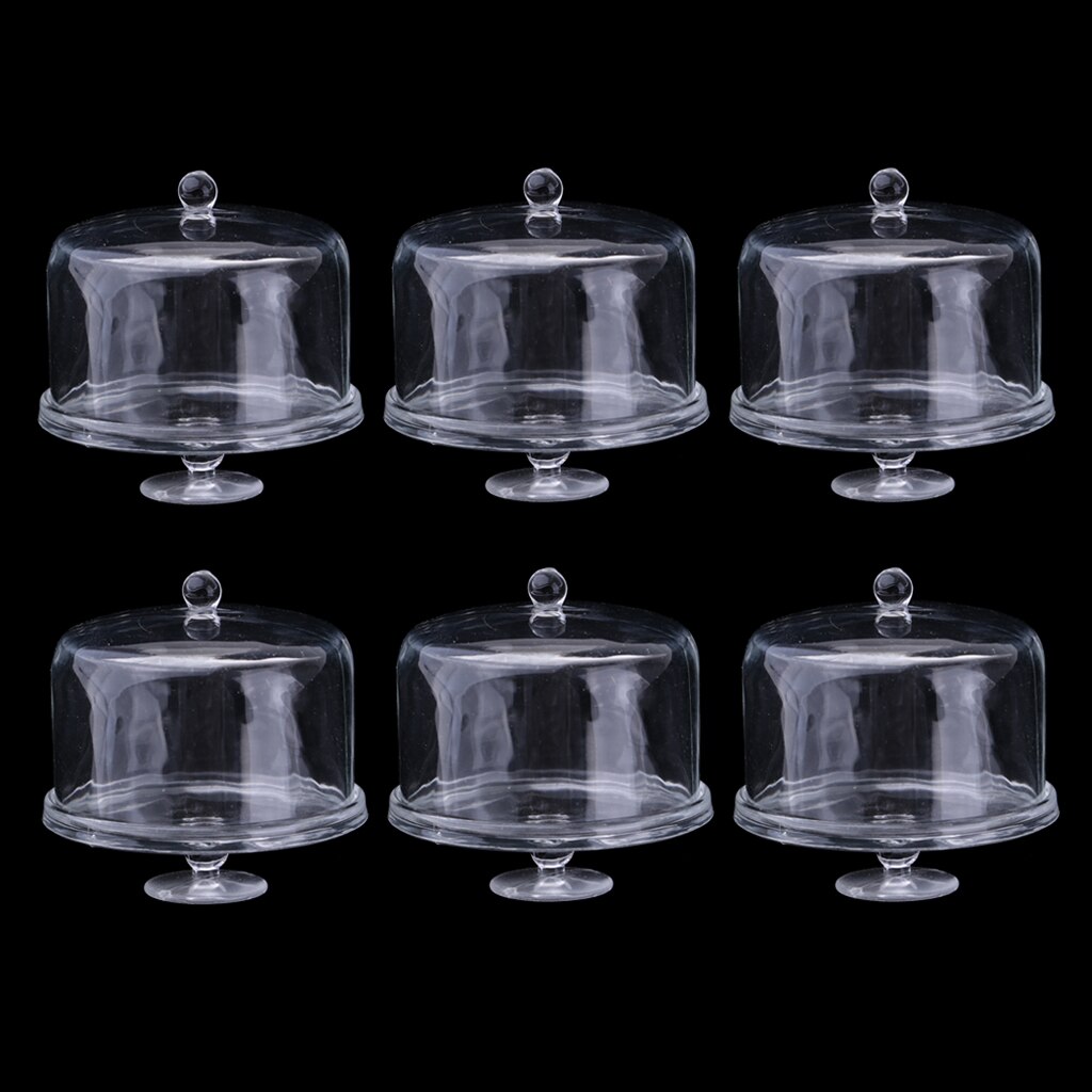 1/12 6Pcs Dessert Food Tray Tableware For Dolls House Kitchen Room Accs