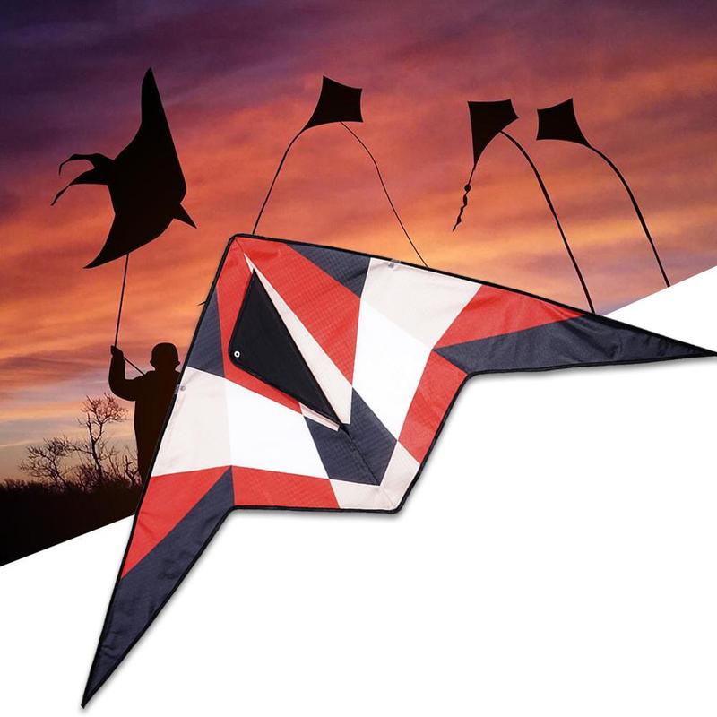 Cerf-volant Triangle de couleur extérieure avec 30m double ligne Triangle volant en plein air cerfs-volants à ailes dures sport cerf-volant jouets enfants pour Adul A9U9