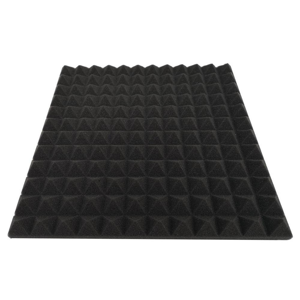 1Pcs Soundproof foam Acoustic Foam Panel Sound Stop Absorption Sponge Studio KTV Soundproof FDH: Black