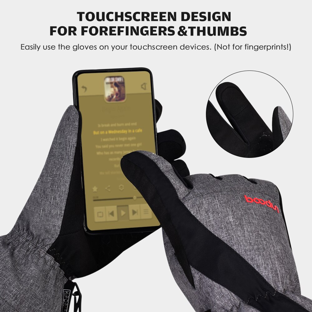 Guantes de nieve para esquí de invierno para hombre y mujer, resistentes al agua, con pantalla táctil, cálidos, para snowboard, esquí, ciclismo, senderismo