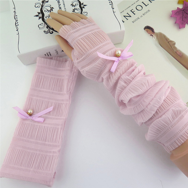 Protection contre le soleil d&#39;été, manches en soie de glace pour femme, Protection UV longue, Protection des mains, gant de bras, manches de glace pour l&#39;extérieur: 6