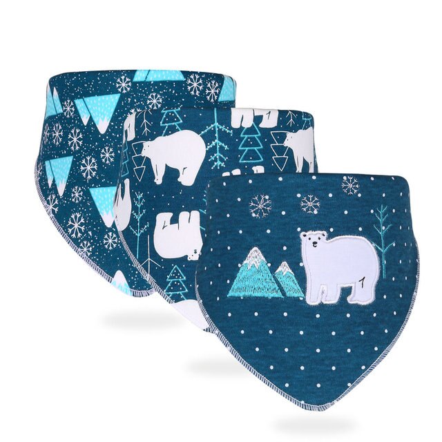 3 Stks/partij Slabbers Bandana Baby Speeksel Handdoek Voor Jongens En Meisjes Doek Print Animal Driehoek Katoenen Baby Sjaal: 9