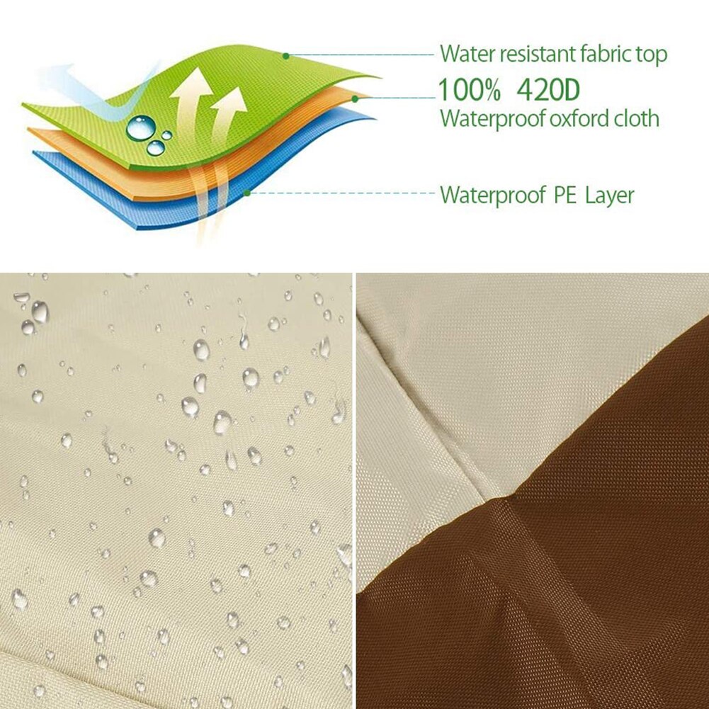 Stackable Lawn Chair Cover Waterproof Oxford Fabric Outdoor Chair Cover Armchair Cover Protect Garden Chair FAS6