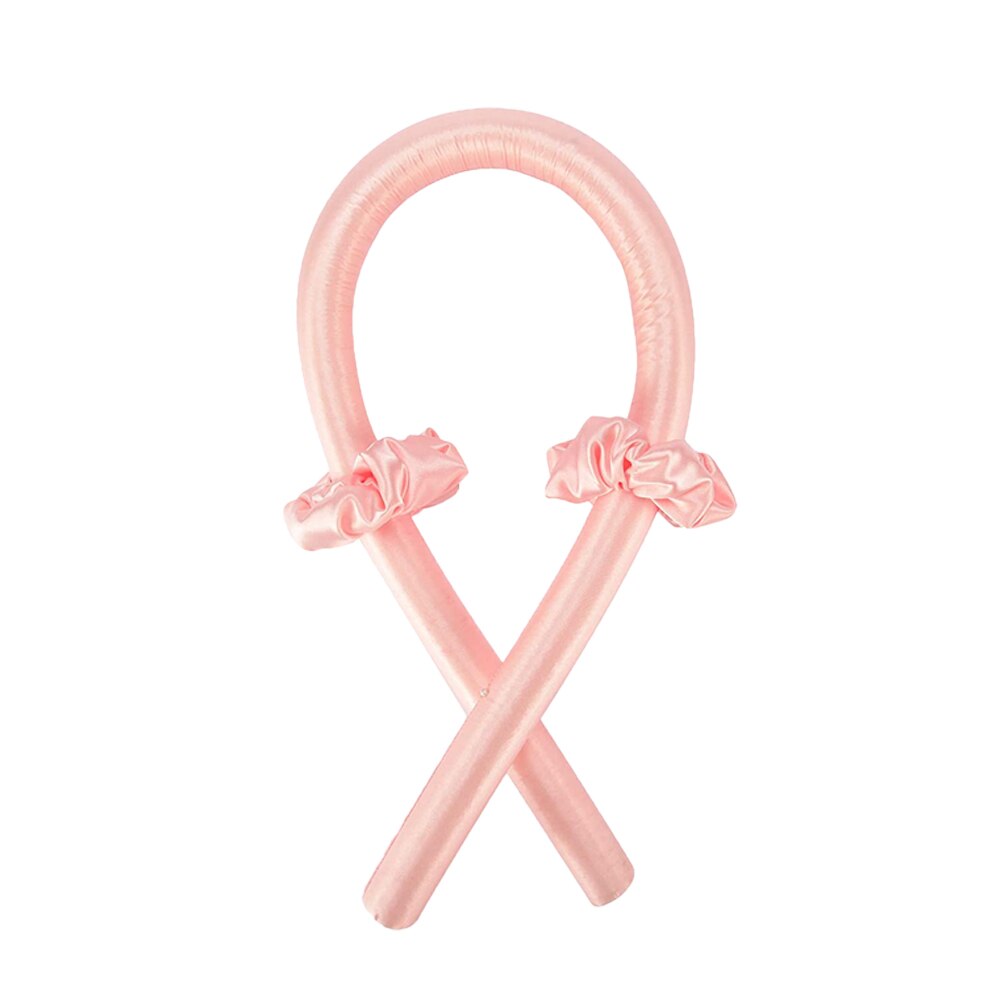 3/4pcs Heatless Lazy Curling Rod Headband Curler Set Soft Silk Ribbon Headband Wave Former Hair Curler Hair Styling Tools: 3pcs pink