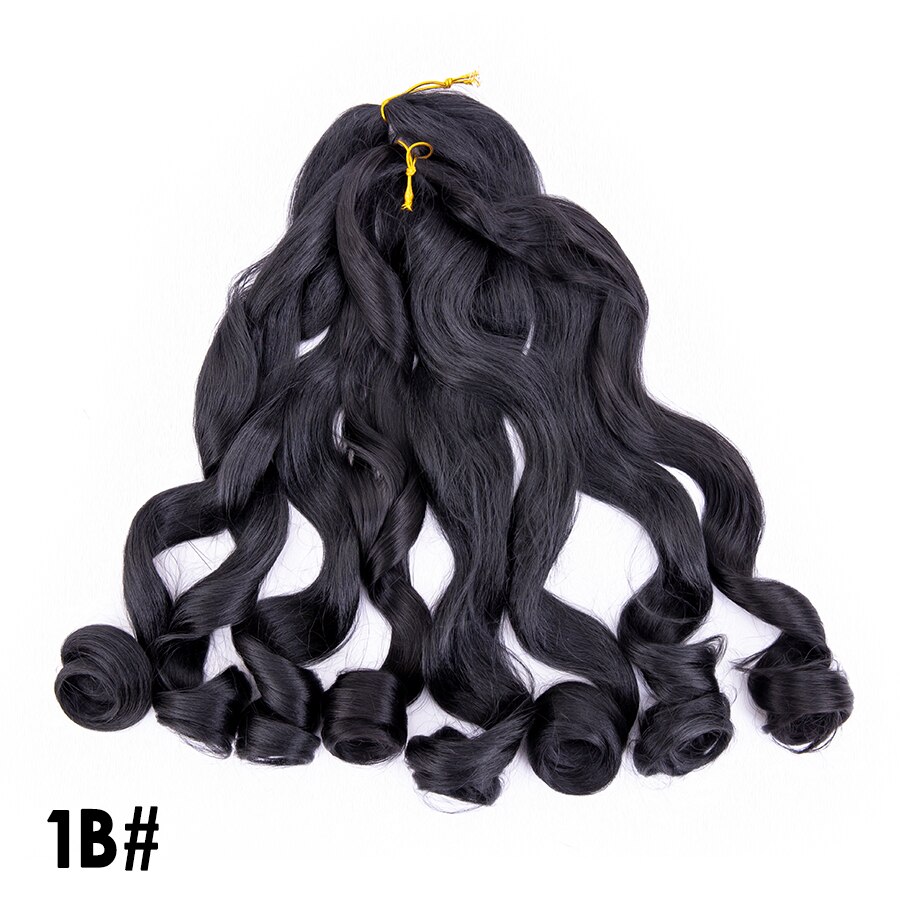Synthetic Water Wave Braid Crochet Hair Extensions Afro Curly Tress Loose Wave Braiding Hair Bundles Braids Blonde Free Tress: 1B
