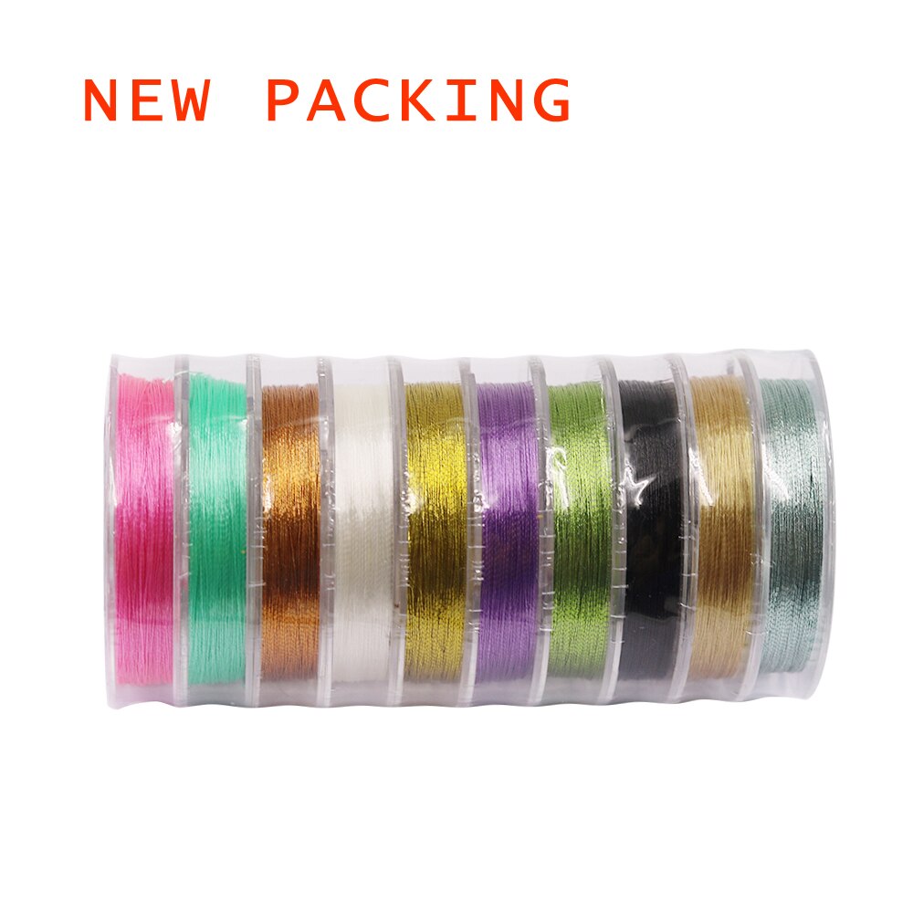 10pcs/pack 80M Sewing Metallic Thread Embroidery Crochet Threads Knitting Yarn Cross Stitch Threads DIY Sewing Supplies