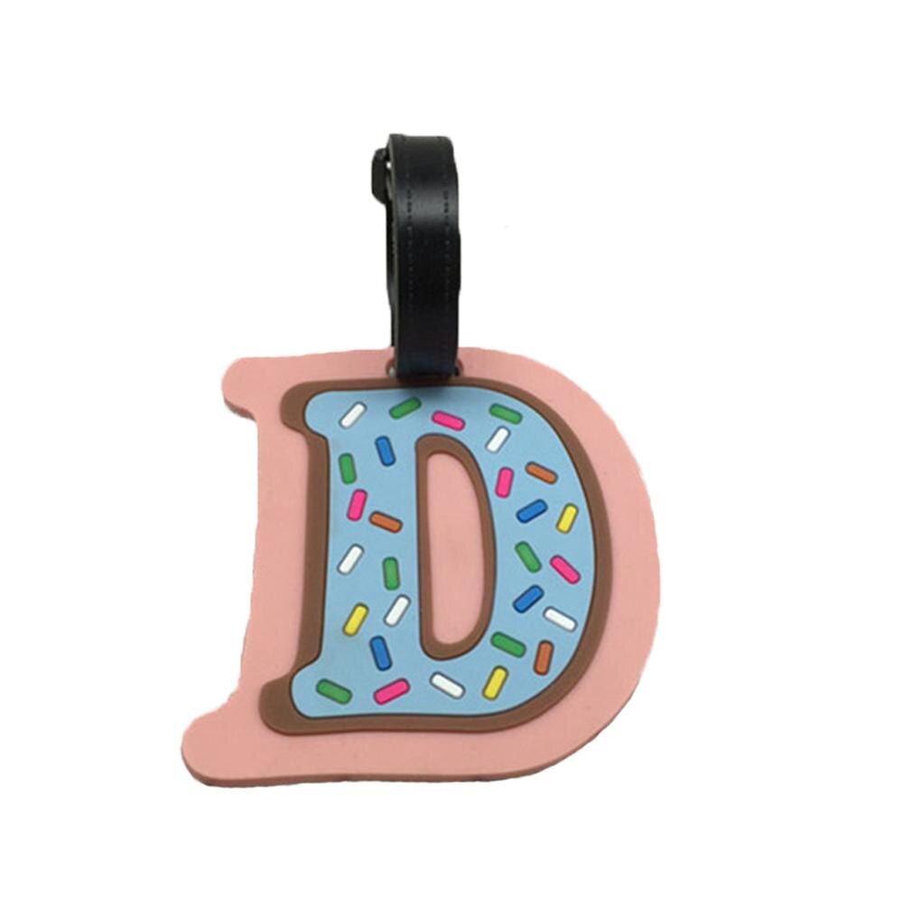 Letter Travel Accessories Luggage Tag Cartoon Silica Gel Suitcase ID Address Holder Baggage Boarding Tag Portable Label: style 01