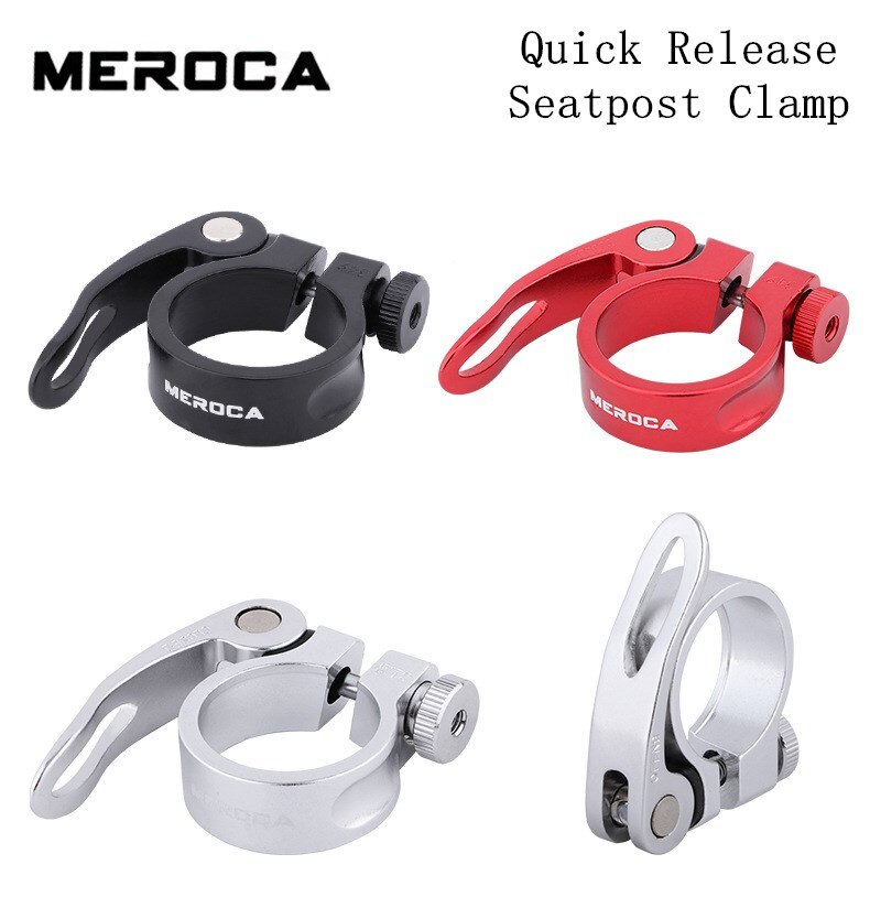 Meroca Fiets Zadelpen 31.8 34.9Mm Klem Qr Quick Release Aluminium Cnc Fiets Lock Klemmen Fietsen Deel Zadelpen clip