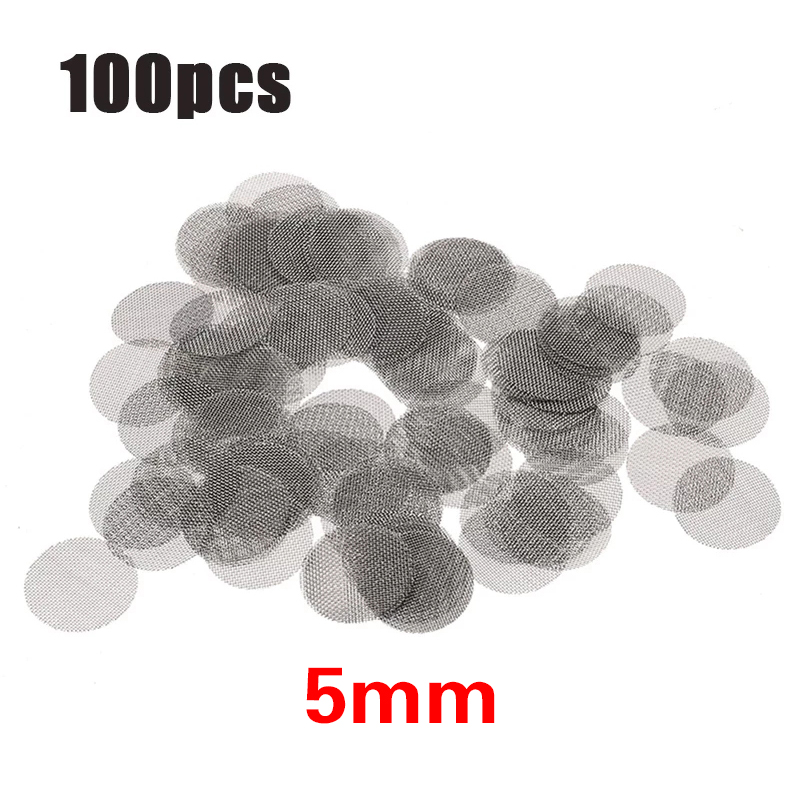 100Pcs Stainless Steel Disc Filter Mesh Shower Drain Hole Filter Faucet Pipe Anti-rust Filter Mesh Steel Wire Mesh Circular Mesh: 1