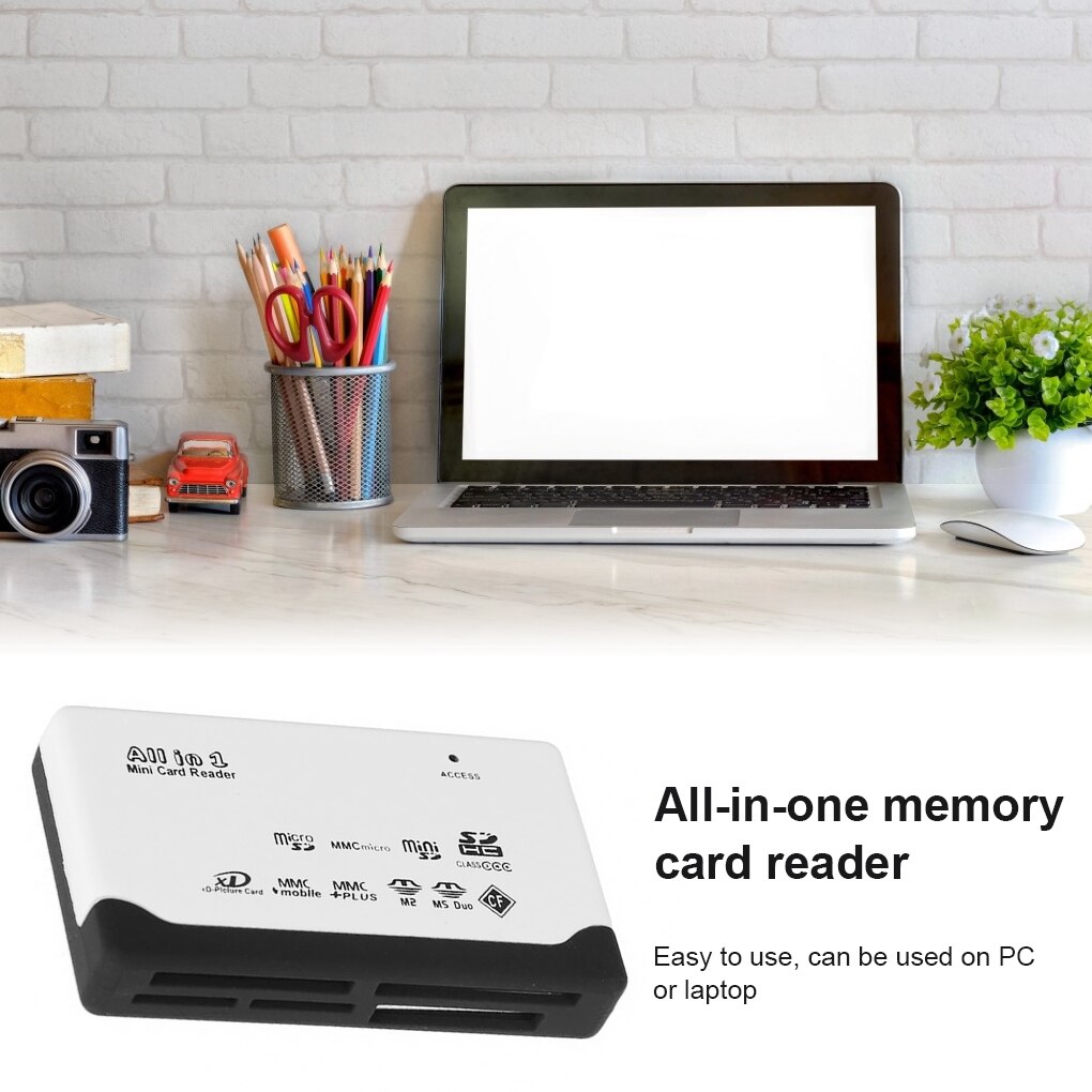 Usb 2,0 tf card reader, memory card reader, fast data transfer, all in one card reader, supports tf, cf, sd, mini sd, ms, xd, hot