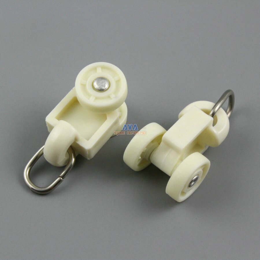 50 Pieces Curtain Track Roller Curtain Track Slide Gliders 19x35mm