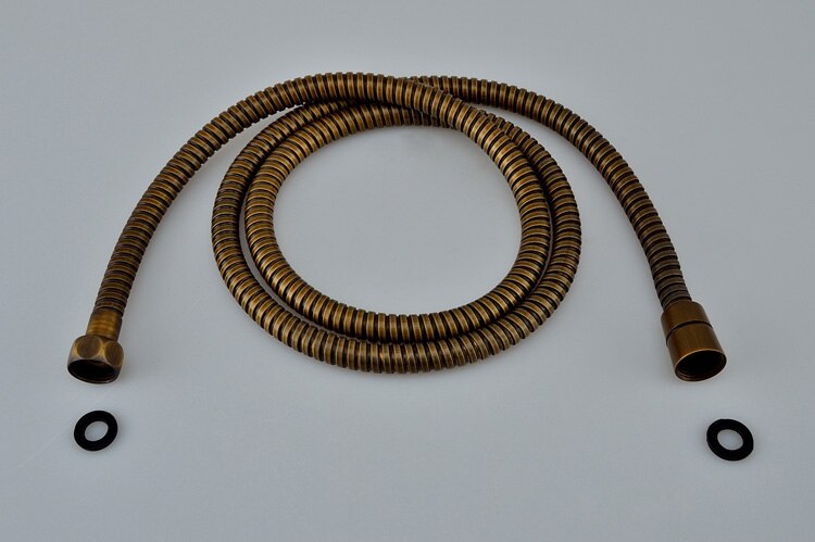 Antik bronze messing håndholdt bruser til bruserarmatur klassisk desgin udskiftning brusersprøjte: 150cm slanger