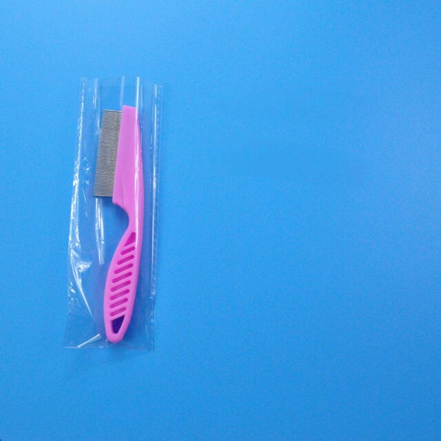 Pet Animal Comb Dog Cat Care Protection Flea Comb Stainless Steel Comfort Flea Hair Grooming Comb Dogs Care Supplies: Pink / S