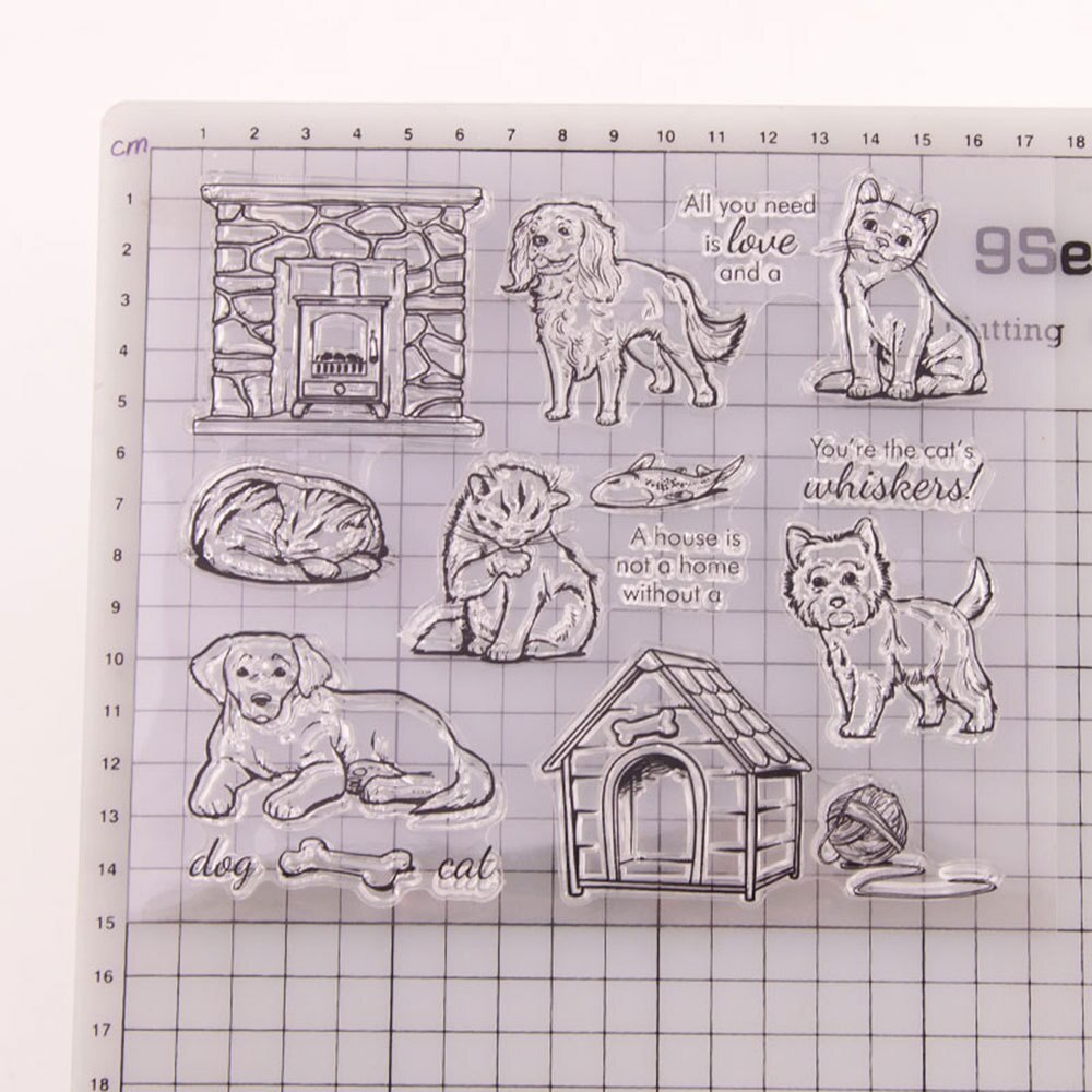 Flower animal Clear Stamps for Scrapbooking Tampons Transparents Seal Background Stamp Card Making Diy: Green