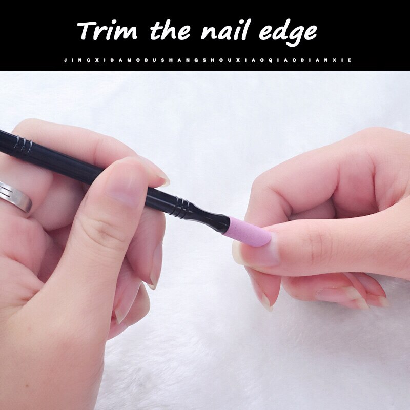 1pc dobbelt-endede kvarts neglebåndsfjerner vaskbar død hud pusher trimmer manicure neglekunst værktøj
