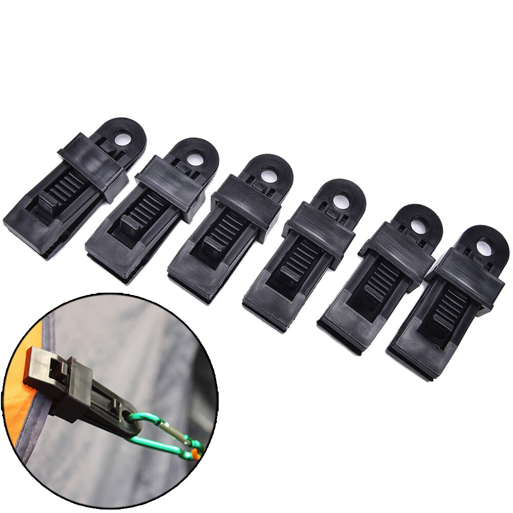 6 stuks tenten luifel wind touw klem luifels buiten kamperen plastic clip clip tenten luifel accessoires
