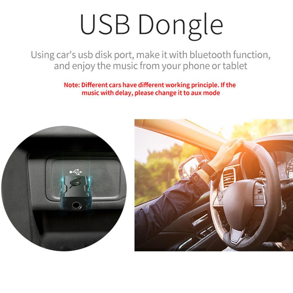 5.0 Bluetooth-compatible Transmitter Aux Receiver Usb Dual Output Computer Audio Adapter