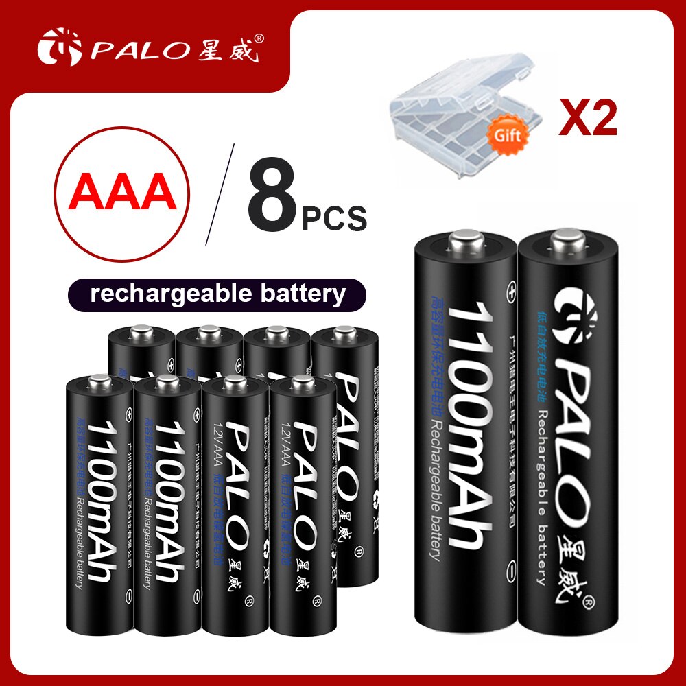 PALO-pilas recargables AAA ni-mh para linterna de juguete, 1,2 v, 1100MAH, 3a, 4 Uds.