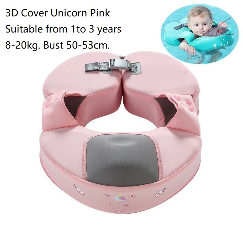 Galleggiante per bambini Non gonfiabile galleggiante per nuoto galleggiante per collo galleggianti per nuoto accessori per piscina giocattoli per nuotatori per bambini anello da nuoto: 3D Pink unicorn