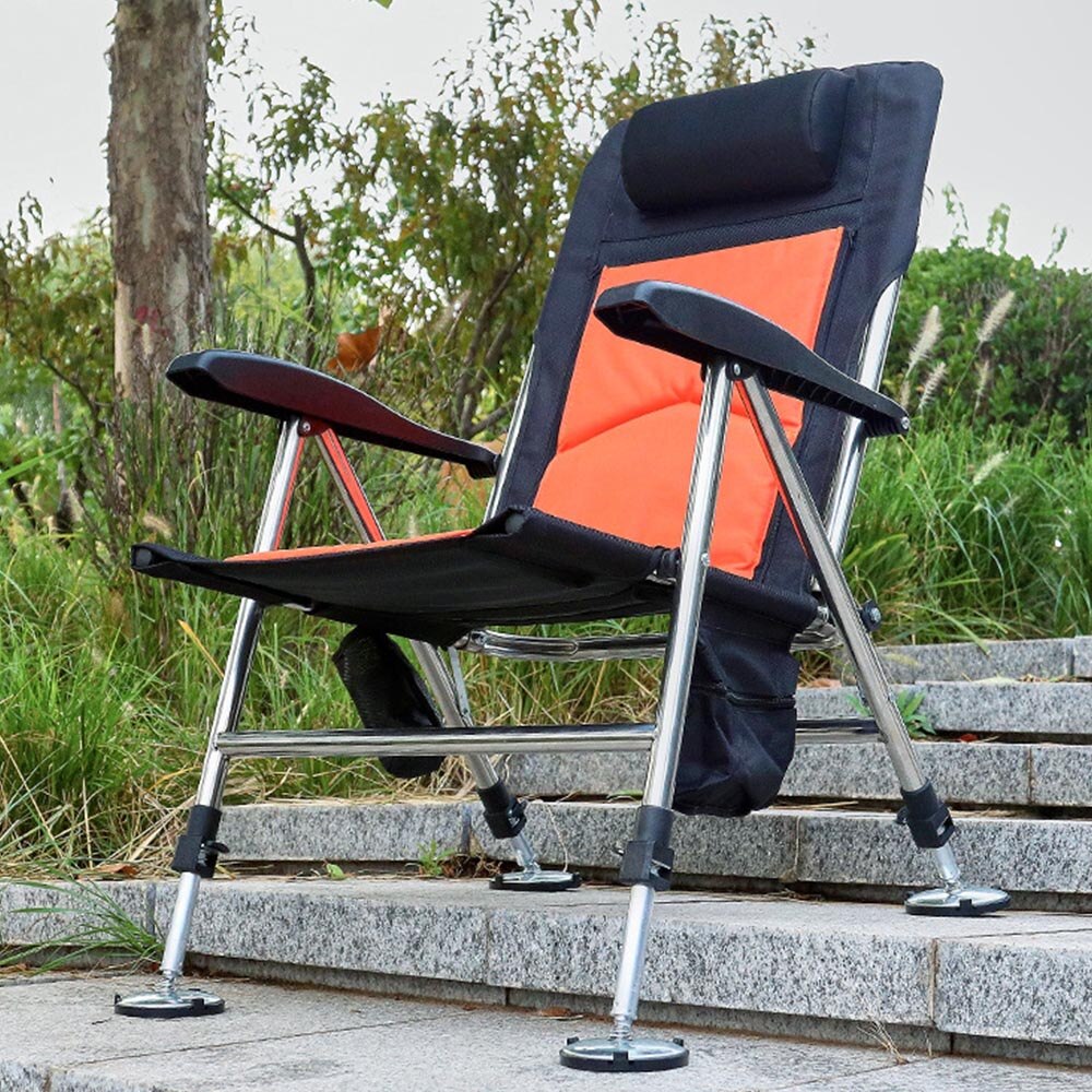 Fishing Chair Beach Chair Outdoor Foldable Fishing Chair Recliner four-leg Adjustable Portable Multifunction Fishing Chair