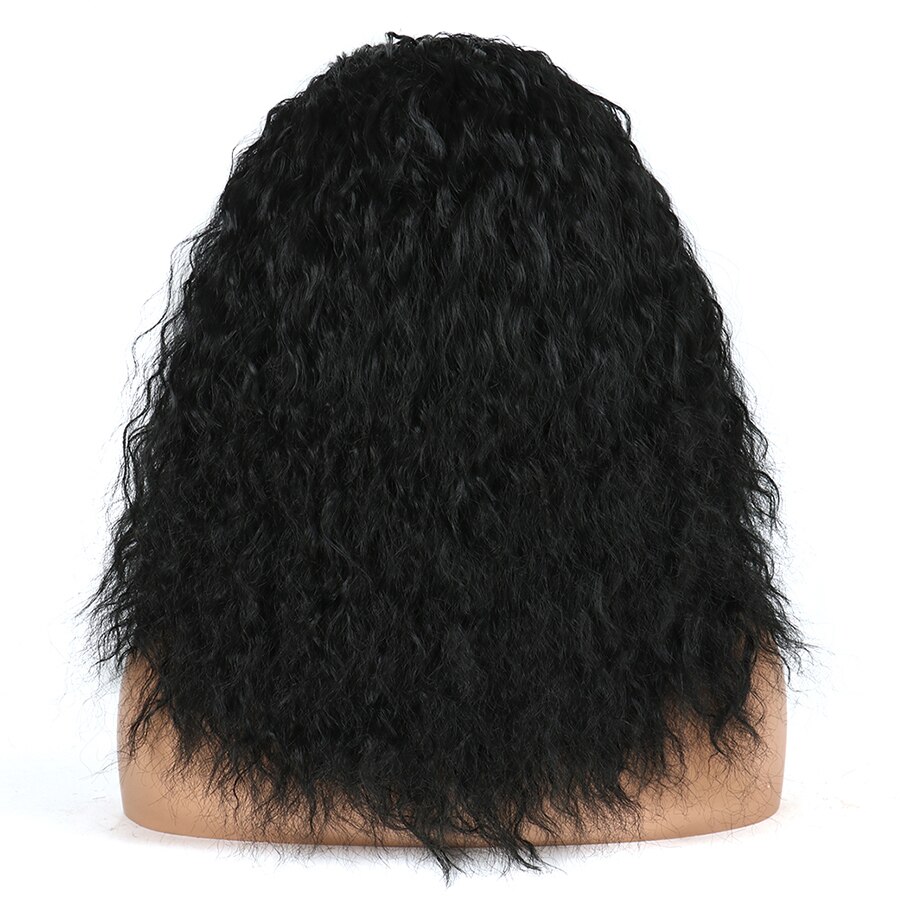 Amir Synthetic Half Wigs for Black Women Afro Kinky Curly Headband Wig Puffy Thick Scarf Wig Heat Resistant Black Brown