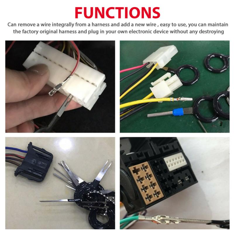 Kit De 14 Extracteurs De Broches En Acier Inoxydable Pour Connecteurs Auto