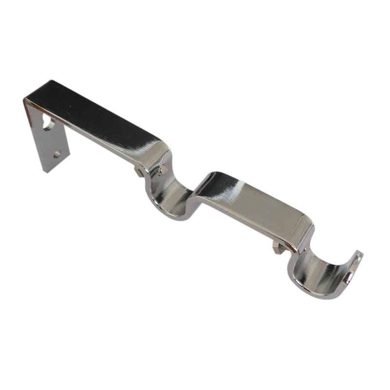 Tringle à rideau décorative d16 mm, 2 pièces, Double support Extensible de 7/14 cm, support d'accessoires pour rideaux pour la décoration de fenêtres
