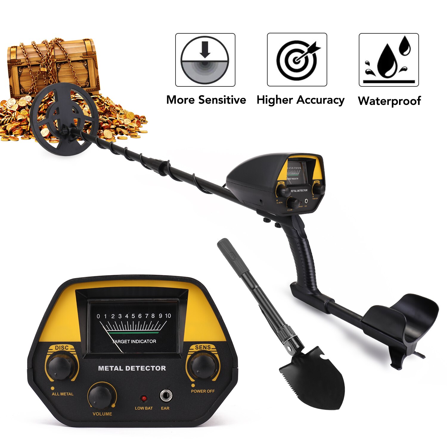 GTX5030 Portable Metal Detector Underground Depth Metal Gold Detecting Tools Wiring Treasure Finder Gold Digger Detector