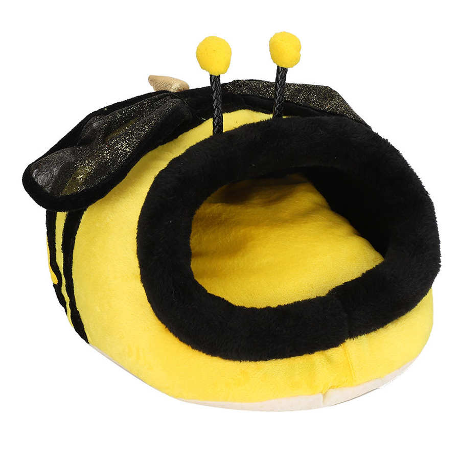 Leuke Cartoon Bee Vormige Cavia Warm Bed Kleine Dieren Soft Pet Warm Bedden Huisdier Bed Huis Hideout Kooi Accessoires: Default Title