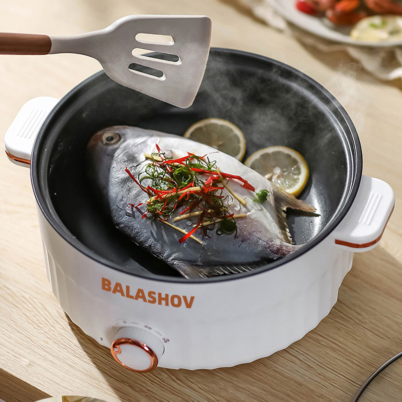 Elektrisch fornuis Slaapzaal Multi-fornuis Huishouden voor Pot Koken en Frituren en Dubbellaags Soepverwarmer Pot Fry EU /US-stekker