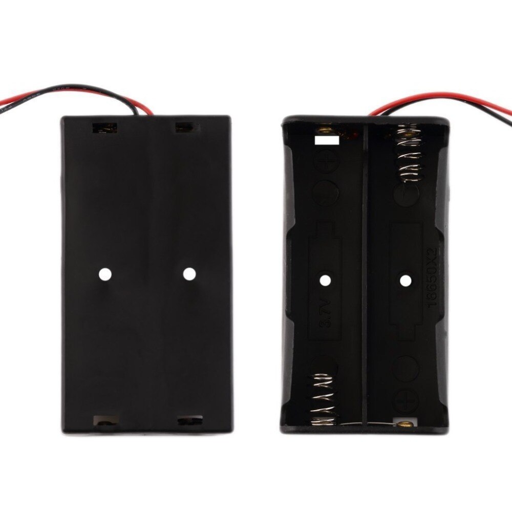 Black Plastic 1x 2x 3x 4x 18650 Battery Storage Box Case 1 2 3 4 Slot Way DIY Batteries Clip Holder Container With Wire Lead Pin