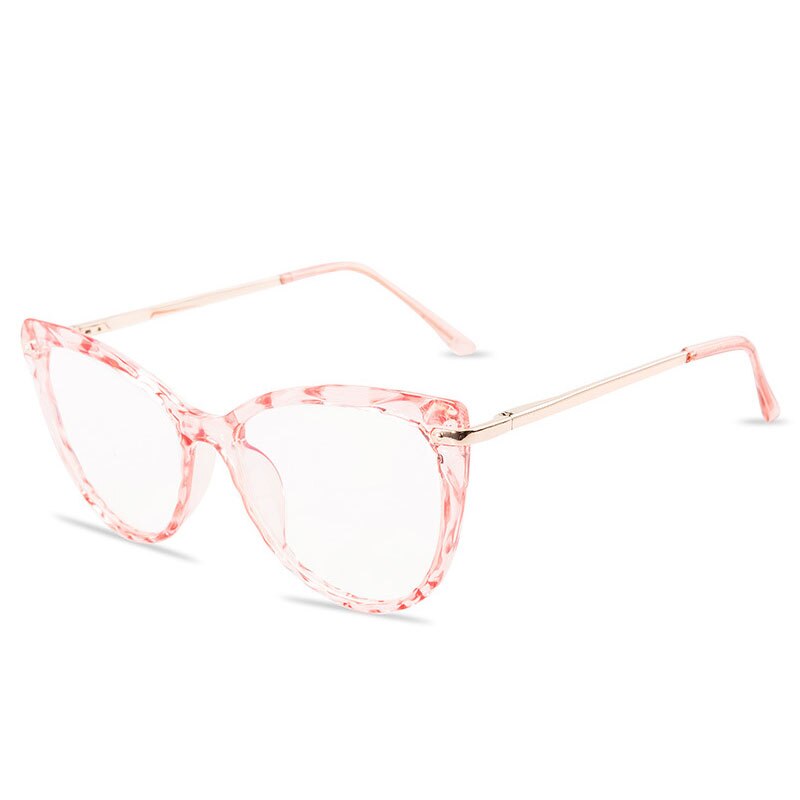 Gafas de sol con de ojo de gato y luz azul para mujer, lentes transparentes Con montura negra, de lujo,