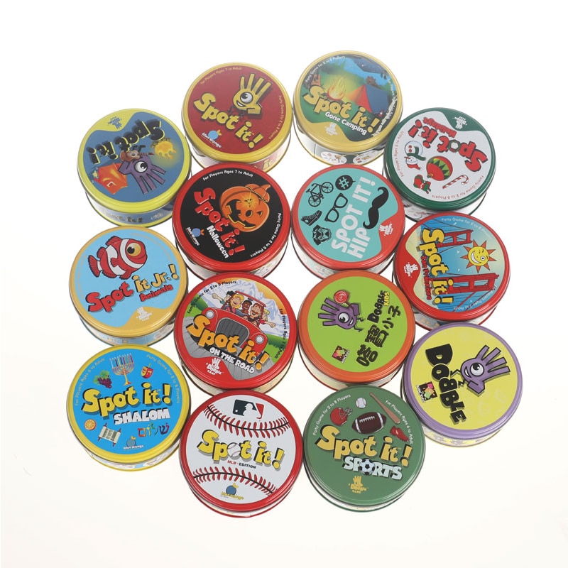 Dobble Spot Het Spel Gekwelde Spot Het Tafel Board Card Potter Hermelien Sport Gaan Camping Hip Kids Board Deck Game Ijzeren Doos