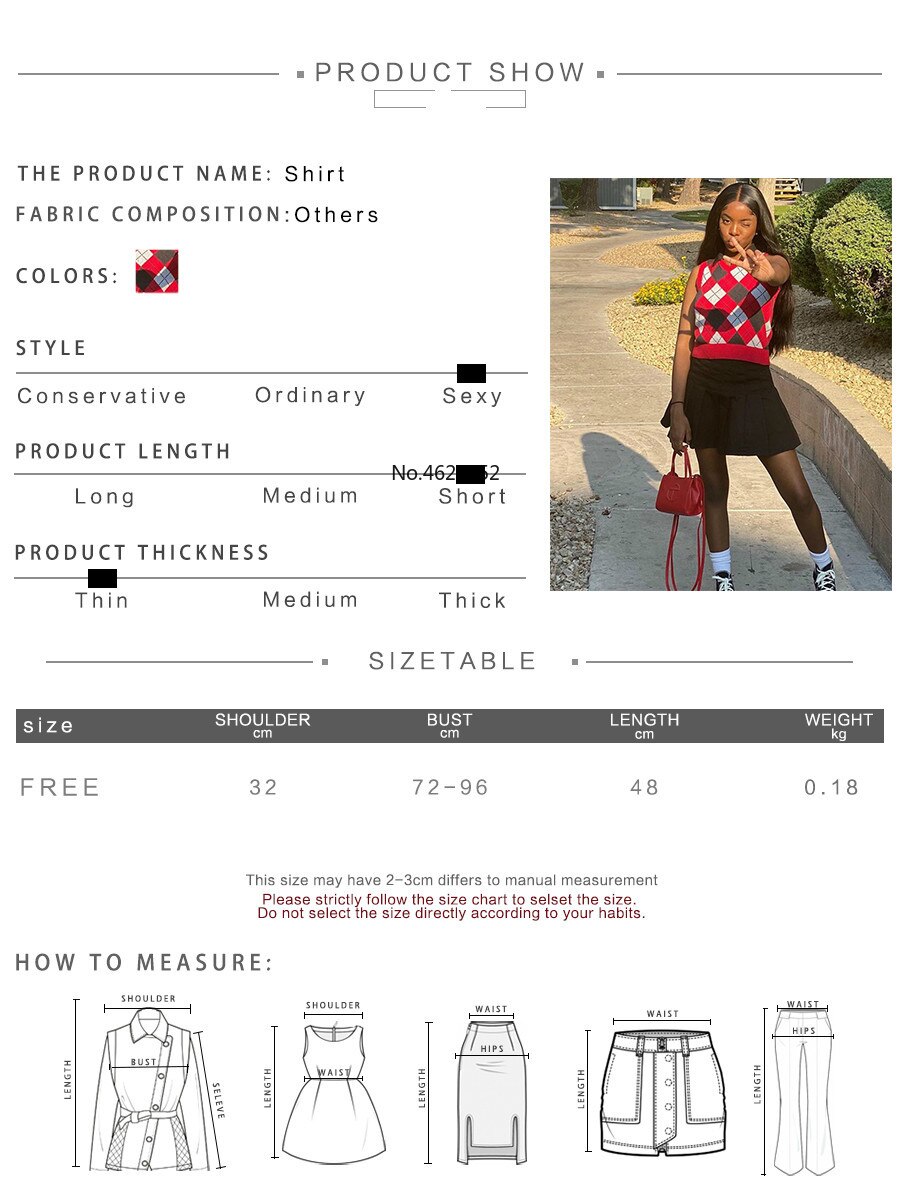 England Preppy Plaid Sweaters Women Ribbed Patchwork Vest Casual Sporty O-Neck Sleeveless Tanks Crop Top Female Streetwear